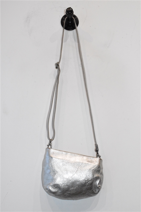 Metallic Silver Marsell Shoulder Bag, size S