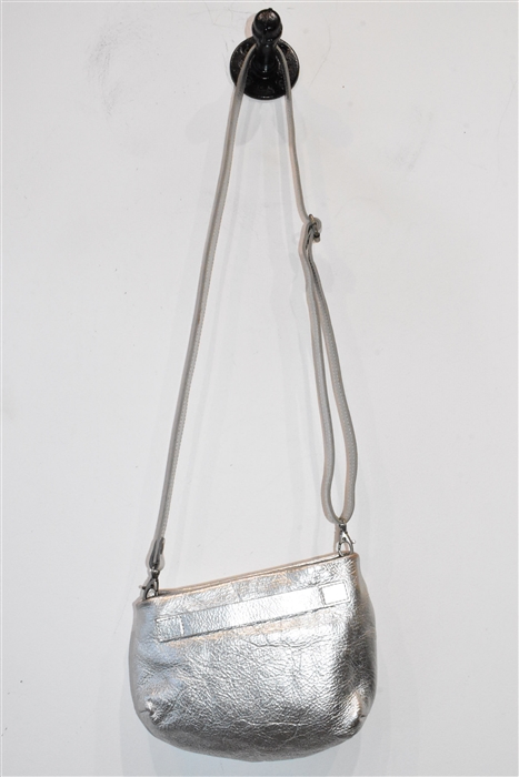 Metallic Silver Marsell Shoulder Bag, size S
