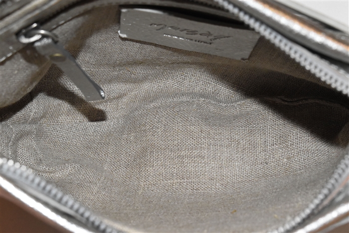 Metallic Silver Marsell Shoulder Bag, size S