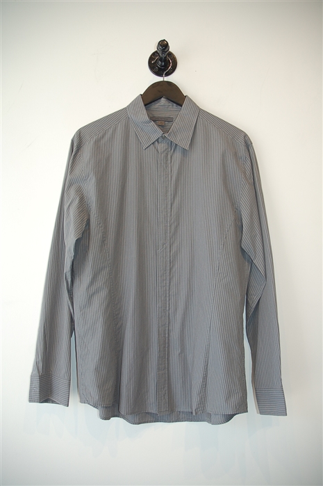 Gray Stripe John Varvatos Button Shirt, size L