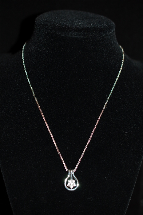 Rhodium Nina Ricci Necklace, size O/S