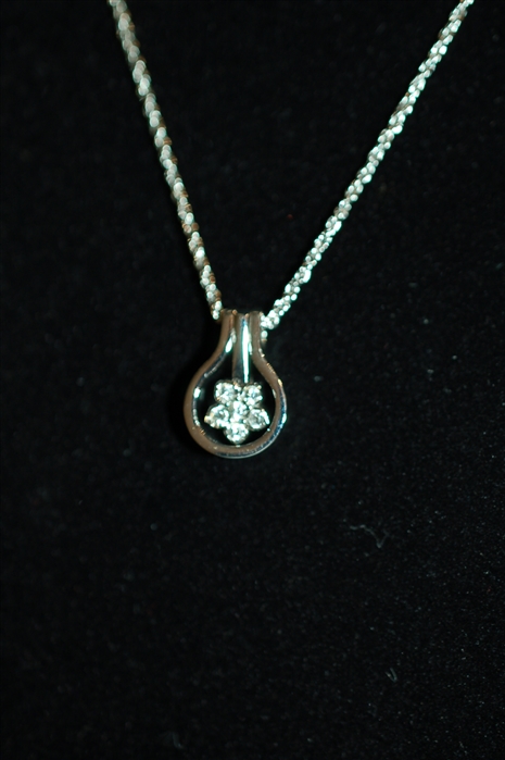 Rhodium Nina Ricci Necklace, size O/S