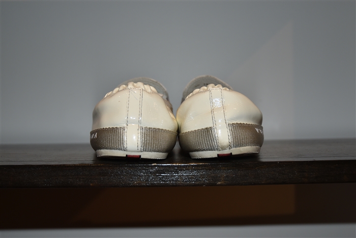 Soft White Prada Slip-On Sneaker, size 7