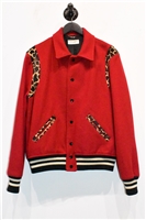 Cool Red Saint Laurent Varsity Jacket, size L