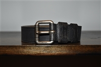 Black Leather Prada Belt, size XL