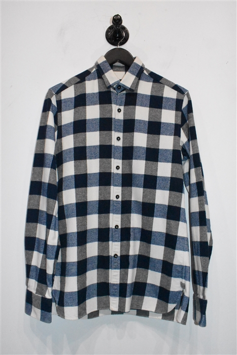Blue Check Lanvin Button Shirt, size S