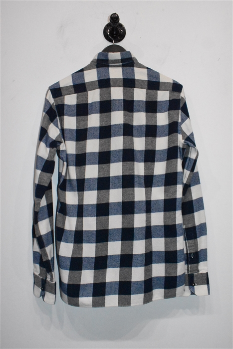 Blue Check Lanvin Button Shirt, size S