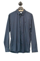 Navy Burberry Button Shirt, size XL