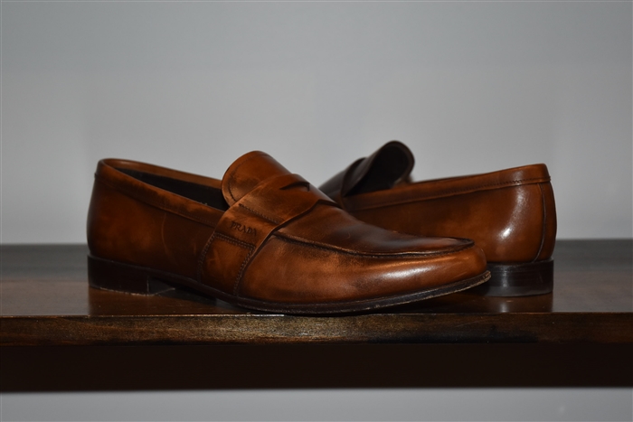 Burnished Brown Prada Loafer, size 9