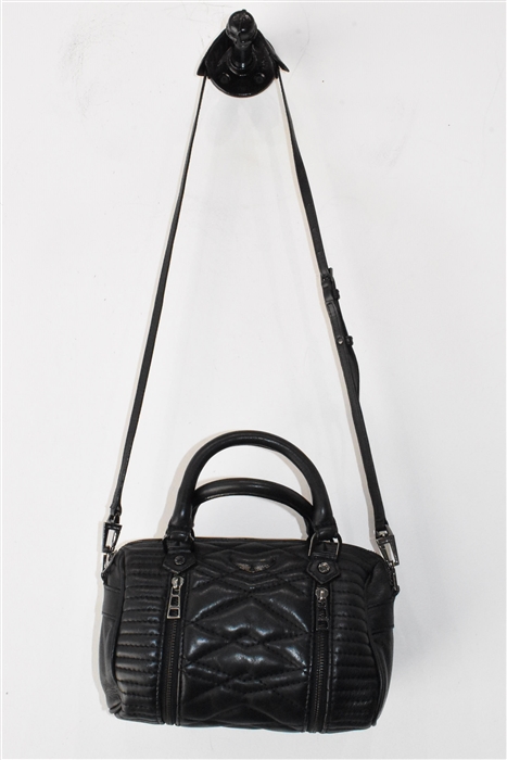 Black Leather Zadig & Voltaire Satchel, size XS