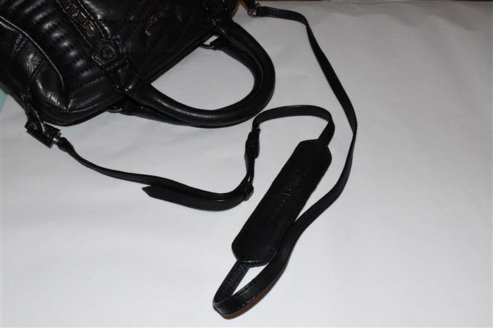Black Leather Zadig & Voltaire Satchel, size XS