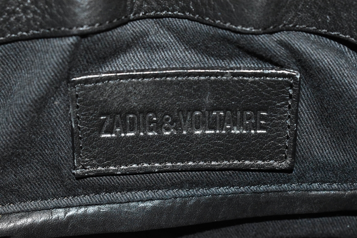 Black Leather Zadig & Voltaire Satchel, size XS
