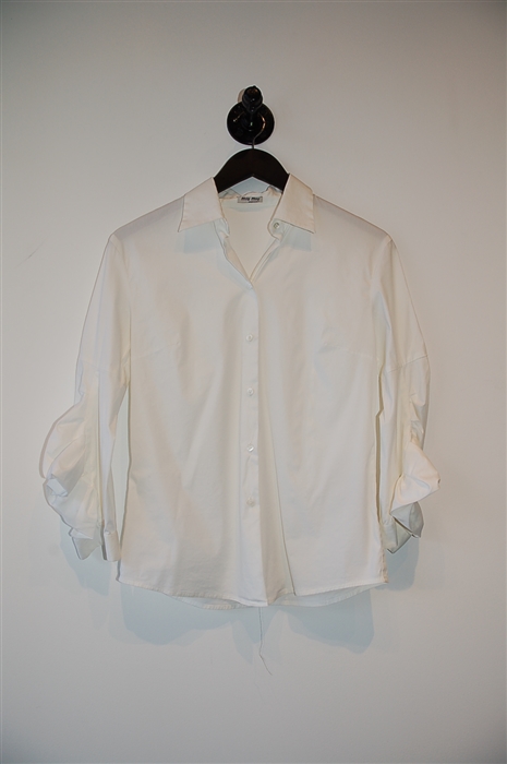 Soft White Miu Miu Button Blouse, size 2