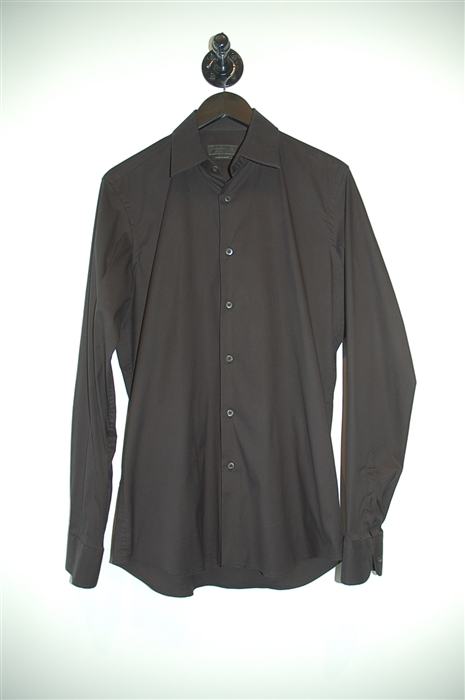 Basic Black Prada Button Shirt, size M