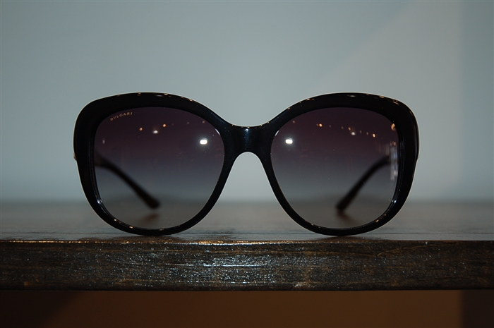 Shiny Black Bulgari Sunglasses, size O/S