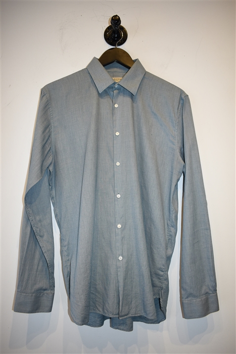 Slate Blue Burberry Button Shirt, size M