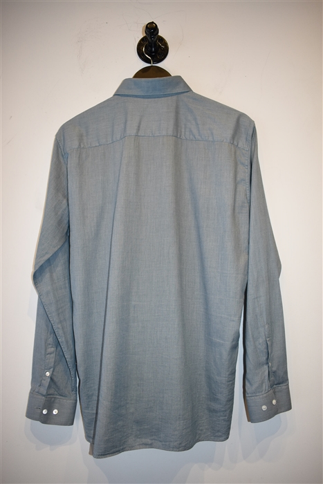 Slate Blue Burberry Button Shirt, size M