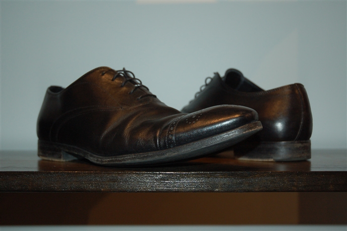 Black Leather Prada Oxford, size 8