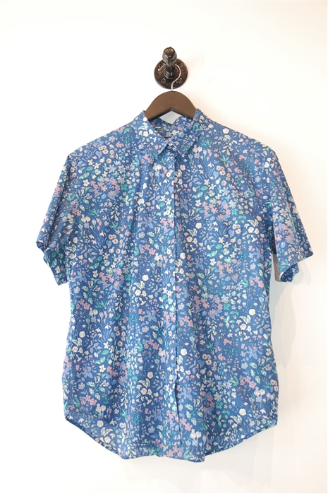 Floral Cacharel Short-Sleeved Top, size M