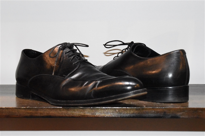 Black Leather Ermenegildo Zegna Derby, size 11