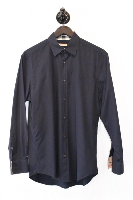 Navy Burberry Button Shirt, size M