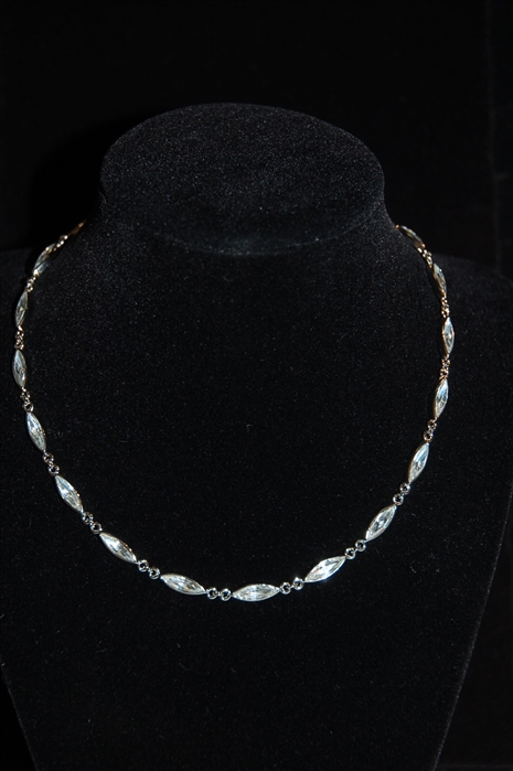 Rhodium Nina Ricci Necklace, size O/S
