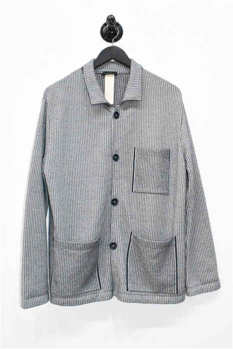 Navy Stripe Phil Petter Sweater Jacket, size M