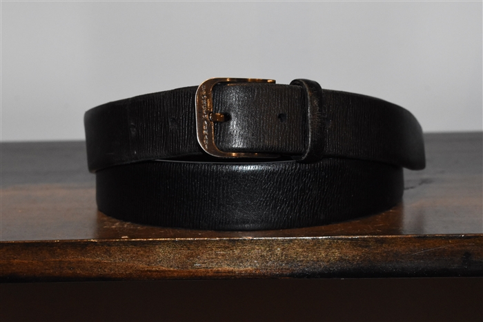 Black Leather Giorgio Armani Belt, size XL