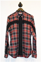 Red Check Givenchy Button Shirt, size M