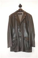 Black Leather Hugo Boss - Boss Leather Jacket, size L