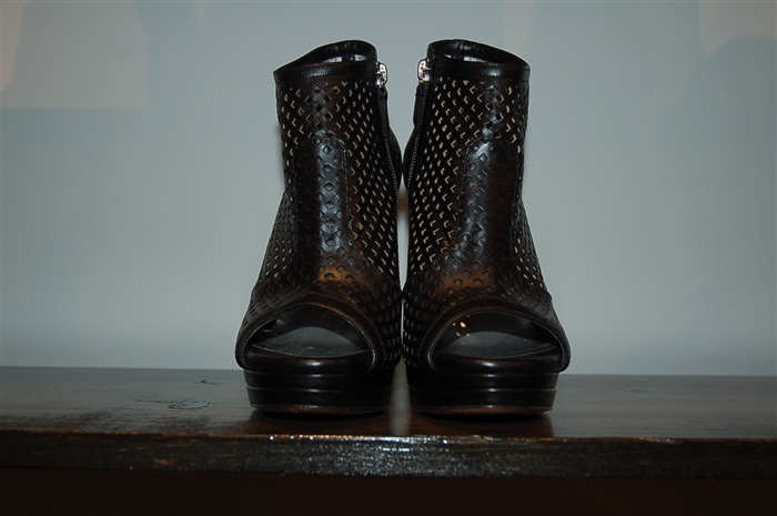 Black Leather Casadei Booties, size 9.5