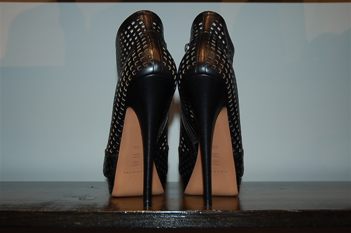 Black Leather Casadei Booties, size 9.5