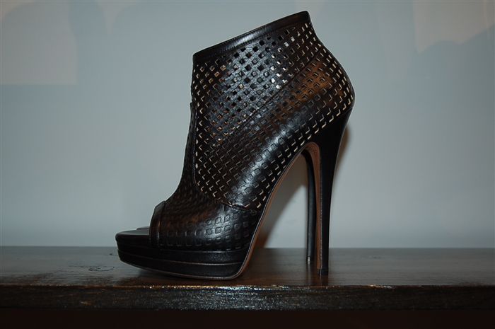 Black Leather Casadei Booties, size 9.5