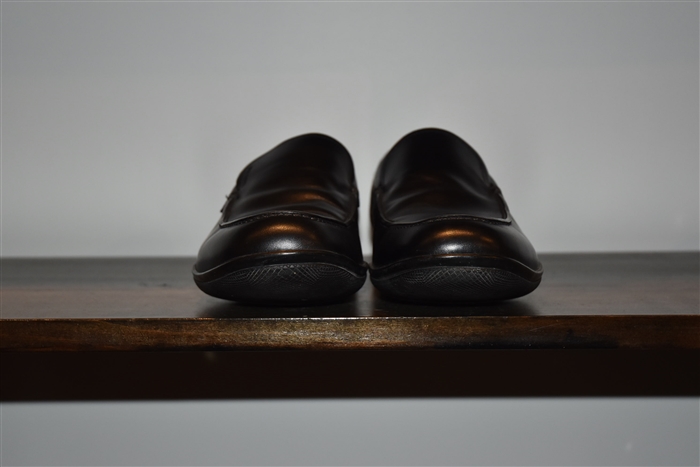 Black Leather Prada Loafer, size 9.5