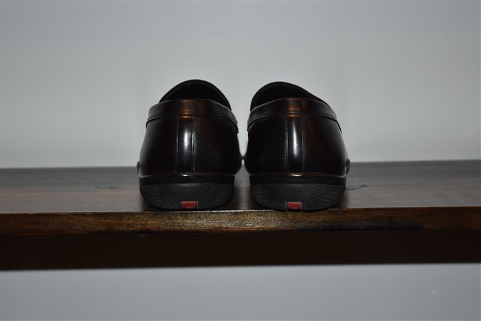 Black Leather Prada Loafer, size 9.5
