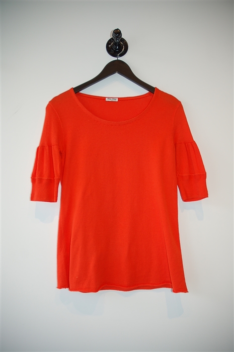 Bright Orange Miu Miu Short-Sleeved Top, size 6