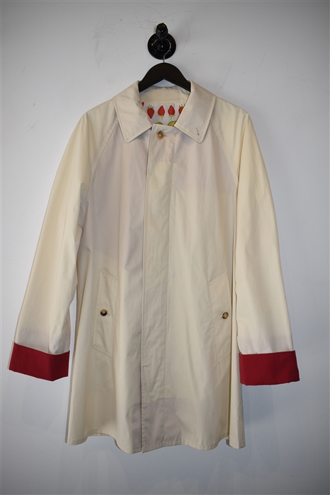 Cream Burberry Car Coat, size M