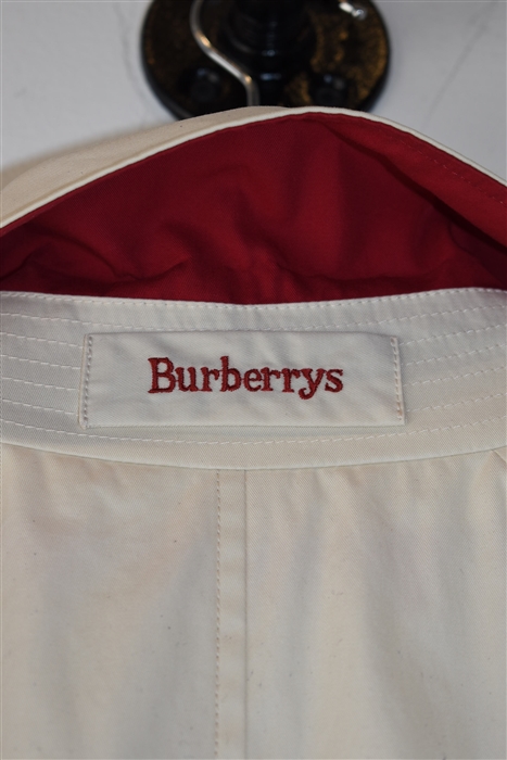 Cream Burberry Car Coat, size M