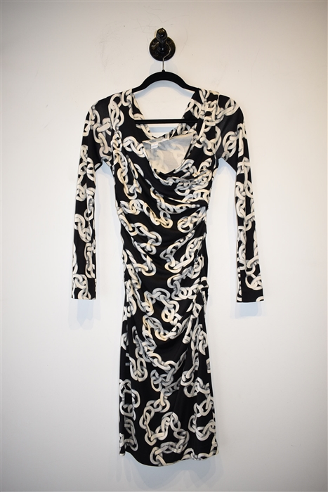 Black & White Diane von Furstenberg Sheath Dress, size 0