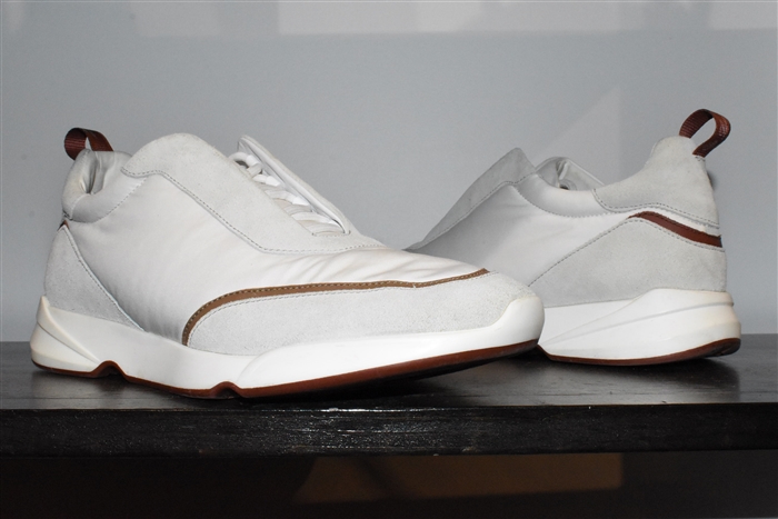 White & Gray Loro Piana Sneaker, size 10