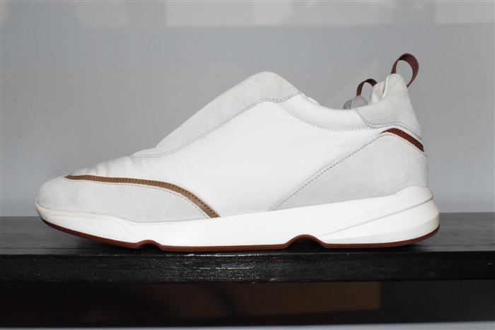 White & Gray Loro Piana Sneaker, size 10