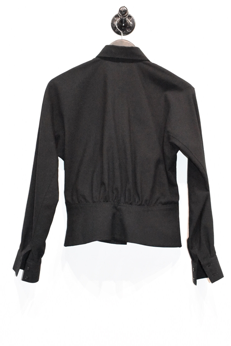 Basic Black Alaia Button Shirt, size S