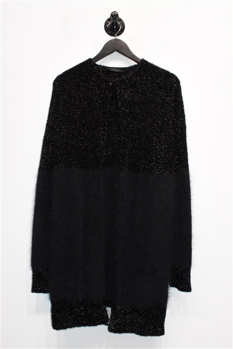 Sparkly Black The Row Long Cardigan, size S