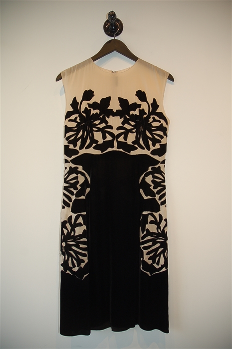 Black & Cream Bottega Veneta Sheath Dress, size 6