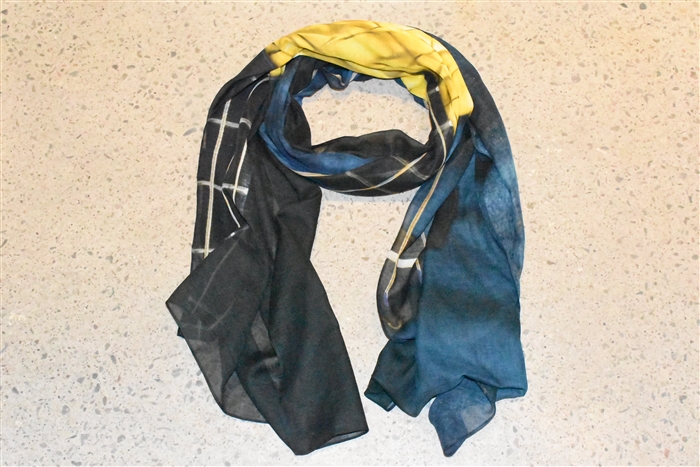 Abstract Print Akris Scarf, size O/S