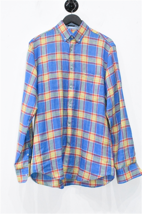 Madras Paul & Shark Button Shirt, size M