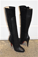 Black Leather Christian Louboutin Tall Boots, size 6.5