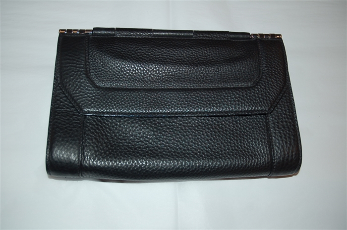 Black Leather Mackage Clutch, size M