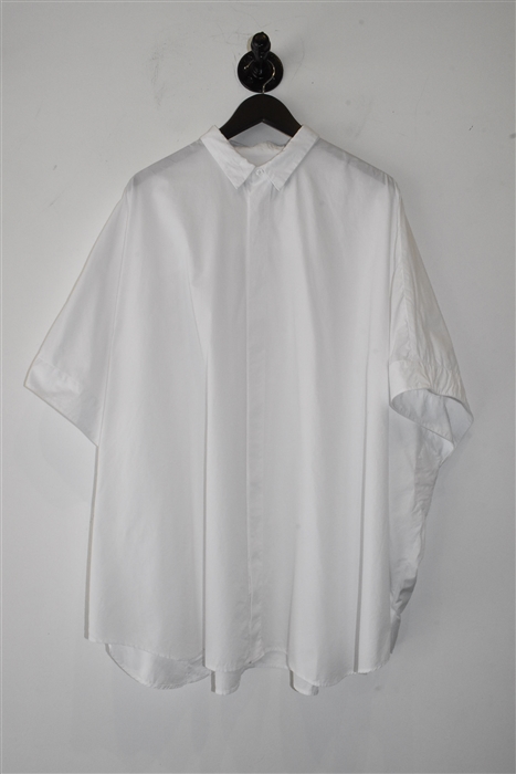 Bright White Juun J Short-Sleeved Shirt, size L
