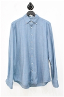 Denim Blue Emanuel Berg Button Shirt, size L